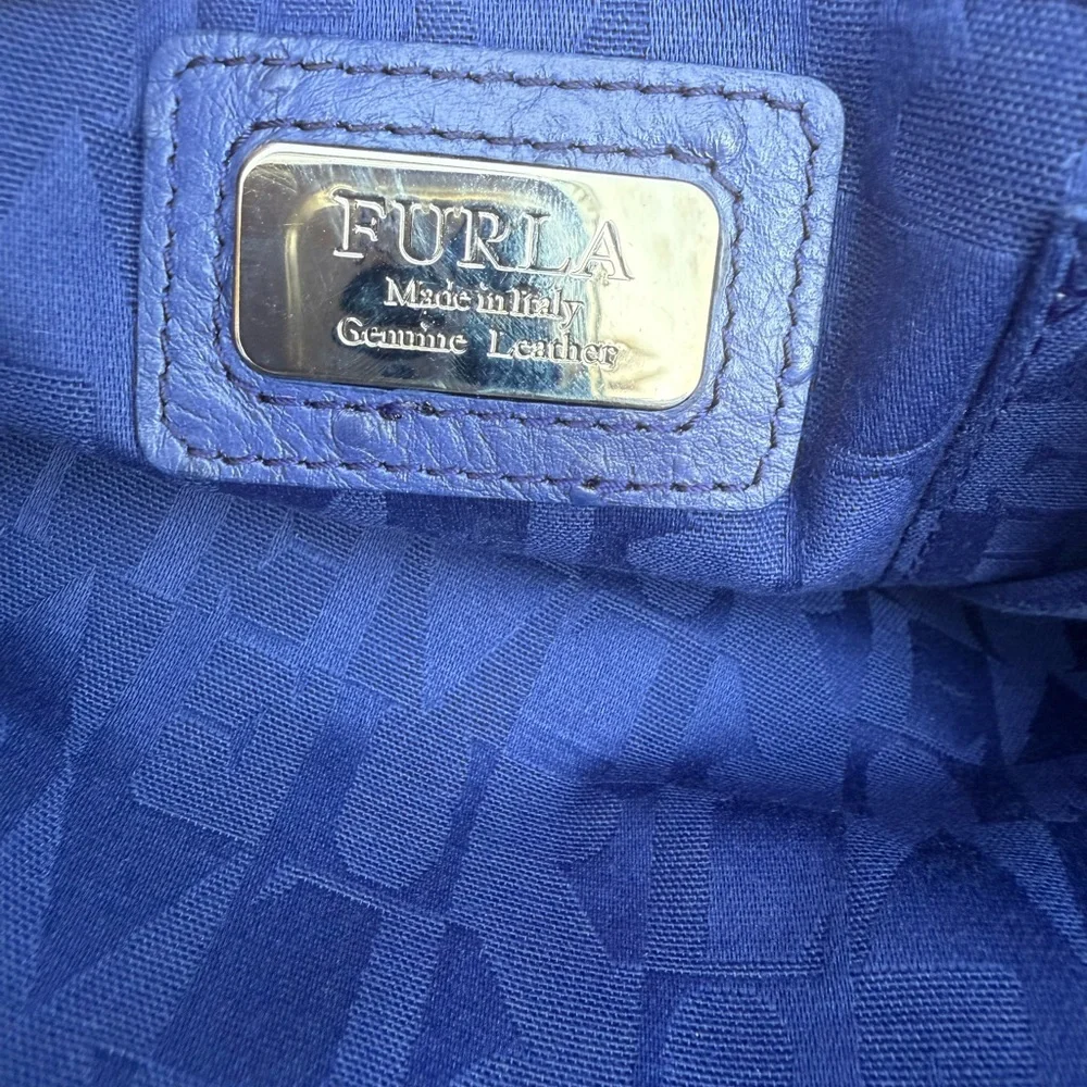 Furla Ostrich Print Leather Purse - Picture 9 of 14